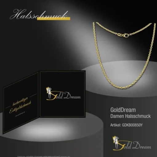 GoldDream Damen Colliers Halskette 50cm Gelbgold 8 Karat GDKB00850Y