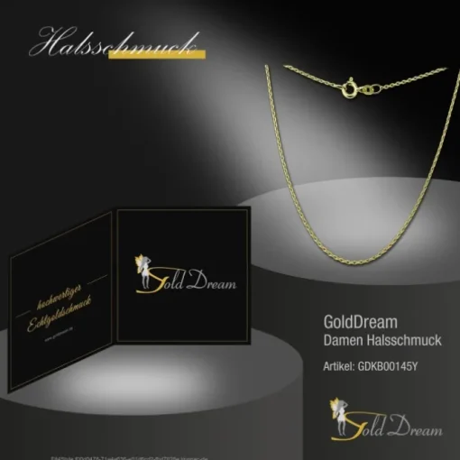 GoldDream Damen Colliers Halskette 45cm Gelbgold 8 Karat GDKB00145Y