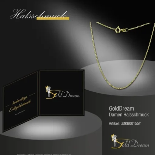 GoldDream Damen Colliers Halskette 55cm Gelbgold 8 Karat GDKB00155Y