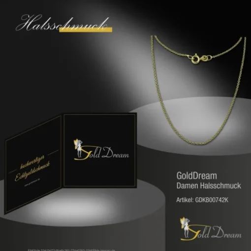 GoldDream Damen Colliers Halskette 42cm Gelbgold 8 Karat GDKB00742K