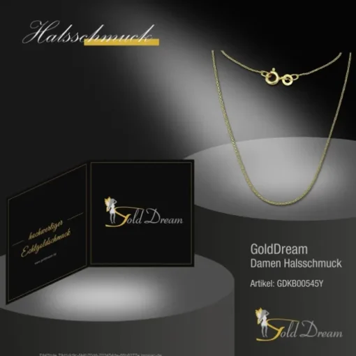 GoldDream Damen Colliers Halskette 45cm Gelbgold 8 Karat GDKB00545Y