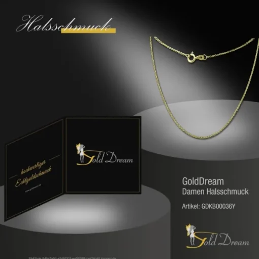 GoldDream Damen Colliers Halskette 36cm Gelbgold 8 Karat GDKB00036Y