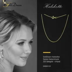 GoldDream Damen Colliers Halskette 55cm Gelbgold 8 Karat GDKB00155Y