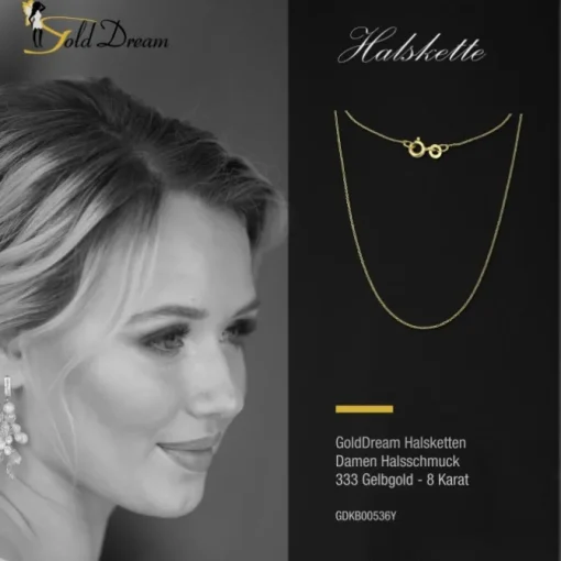 GoldDream Damen Colliers Halskette 36cm Gelbgold 8 Karat GDKB00536Y