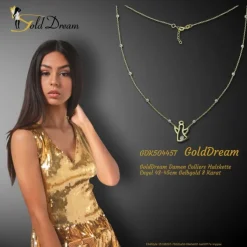 GoldDream Damen Colliers Halskette Engel 43-45cm Gelbgold 8 Karat GDK50445T