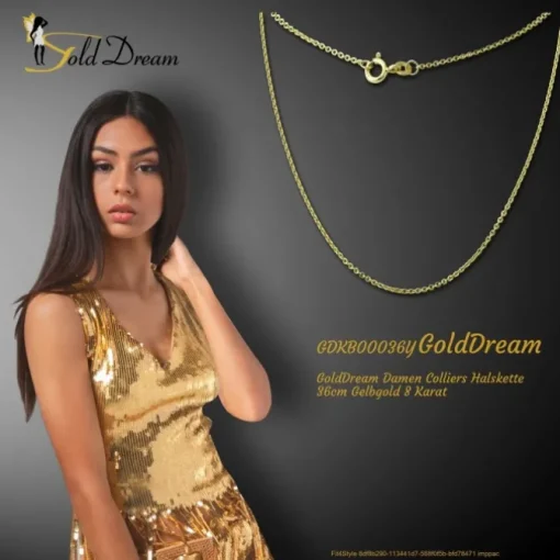 GoldDream Damen Colliers Halskette 36cm Gelbgold 8 Karat GDKB00036Y