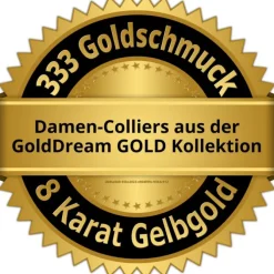 GoldDream Damen Colliers Halskette 50cm Gelbgold 8 Karat GDKB00850Y