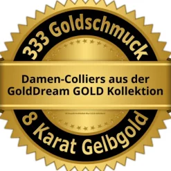 GoldDream Damen Colliers Halskette 42cm Gelbgold 8 Karat GDKB00142Y