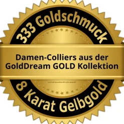GoldDream Damen Colliers Halskette 55cm Gelbgold 8 Karat GDKB00455Y