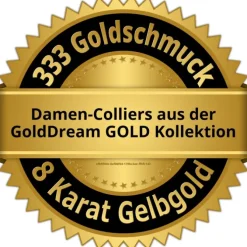 GoldDream Damen Colliers Halskette 50cm Gelbgold 8 Karat GDKB00750Y