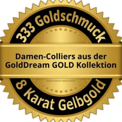 GoldDream Damen Colliers Halskette 42cm Gelbgold 8 Karat GDKB00742K