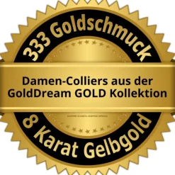 GoldDream Damen Colliers Halskette Engel 43-45cm Gelbgold 8 Karat GDK50445T