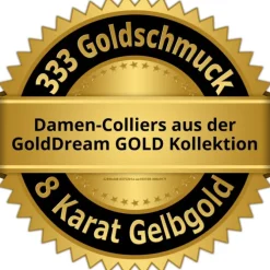 GoldDream Damen Colliers Halskette Sterne 44-46cm Gelbgold 8 Karat GDK50045T