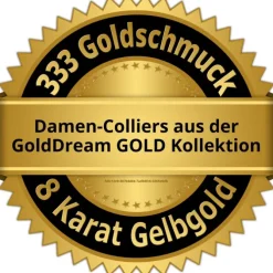 GoldDream Damen Colliers Halskette 36cm Gelbgold 8 Karat GDKB00036Y