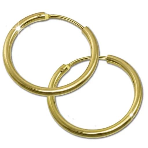 GoldDream Damen Creolen Ohrring 17,5mm Gelbgold 8 Karat GDOB00018K