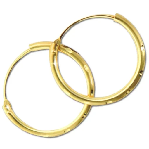 GoldDream Damen Creolen Ohrring 13mm Gelbgold 8 Karat GDOB00213Y
