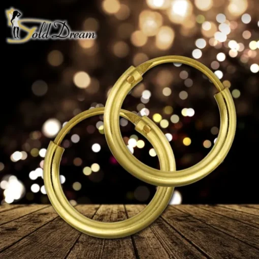 GoldDream Damen Creolen Ohrring 13mm Gelbgold 8 Karat GDOB00013K