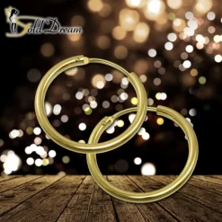 GoldDream Damen Creolen Ohrring 17,5mm Gelbgold 8 Karat GDOB00018K