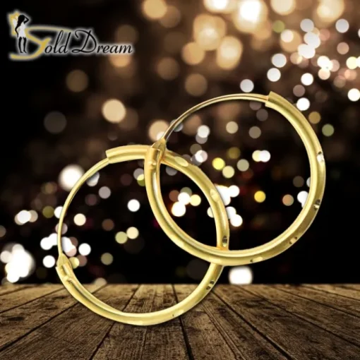 GoldDream Damen Creolen Ohrring 13mm Gelbgold 8 Karat GDOB00213Y