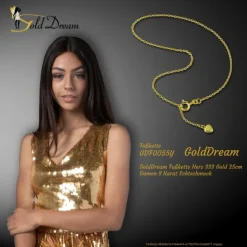 GoldDream Fußkette Herz 333 Gold 25cm Damen 8 Karat Echtschmuck GDF0055Y