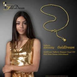 GoldDream Fußkette Singapur Kugel 333 Gold 25cm Damen Echtschmuck GDF0035Y