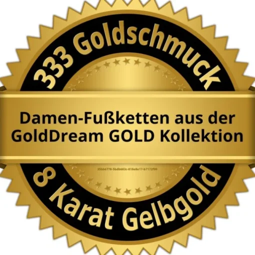GoldDream Fußkette Singapur Kugel 333 Gold 25cm Damen Echtschmuck GDF0035Y