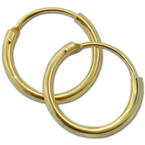 GoldDream Gold Creole 13mm Ohrring 333er Gelbgold Echtschmuck GDO0022Y