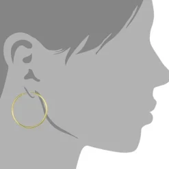 GoldDream Gold Creole 32mm Ohrring 333er Gelbgold Echtschmuck GDO0033Y
