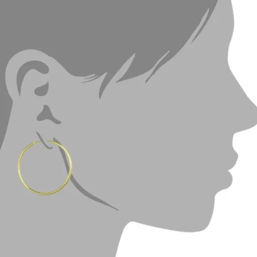 GoldDream Gold Creole 32mm Ohrring 333er Gelbgold Echtschmuck GDO0033Y