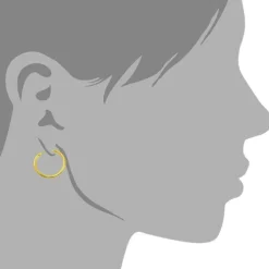 GoldDream Gold Creole 15mm Ohrring 333er Gelbgold Echtschmuck GDO0021Y