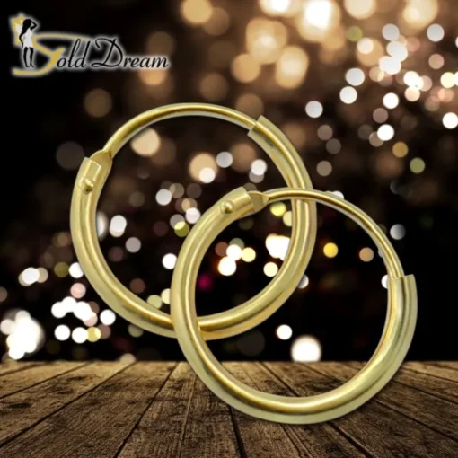 GoldDream Gold Creole 13mm Ohrring 333er Gelbgold Echtschmuck GDO0022Y