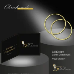 GoldDream Gold Creole 44mm Ohrring 333er Gelbgold Echtschmuck GDO0034Y