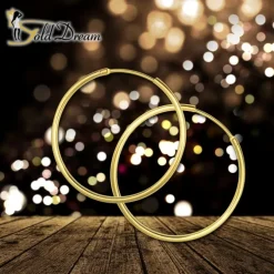 GoldDream Gold Creole 32mm Ohrring 333er Gelbgold Echtschmuck GDO0033Y