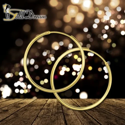 GoldDream Gold Creole 32mm Ohrring 333er Gelbgold Echtschmuck GDO0033Y