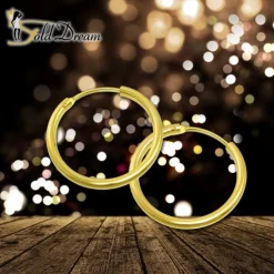 GoldDream Gold Creole 15mm Ohrring 333er Gelbgold Echtschmuck GDO0021Y