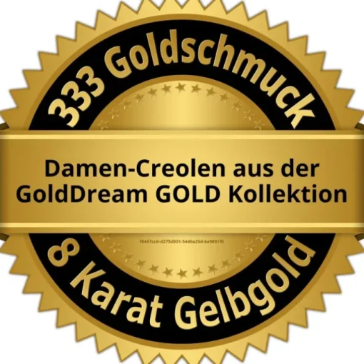 GoldDream Gold Creole 13mm Ohrring 333er Gelbgold Echtschmuck GDO0022Y