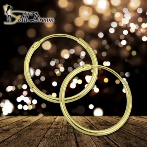GoldDream Gold Creole 25mm Ohrring 333er Gelbgold Echtschmuck GDO0032Y