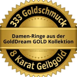 GoldDream Gold Doppel Ring Zirkonia weiß Gr.60 333er Gelbgold GDR505Y60