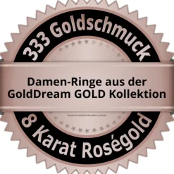GoldDream Gold Doppel Ring Zirkonia weiß Gr.60 333er Rosegold GDR505E60