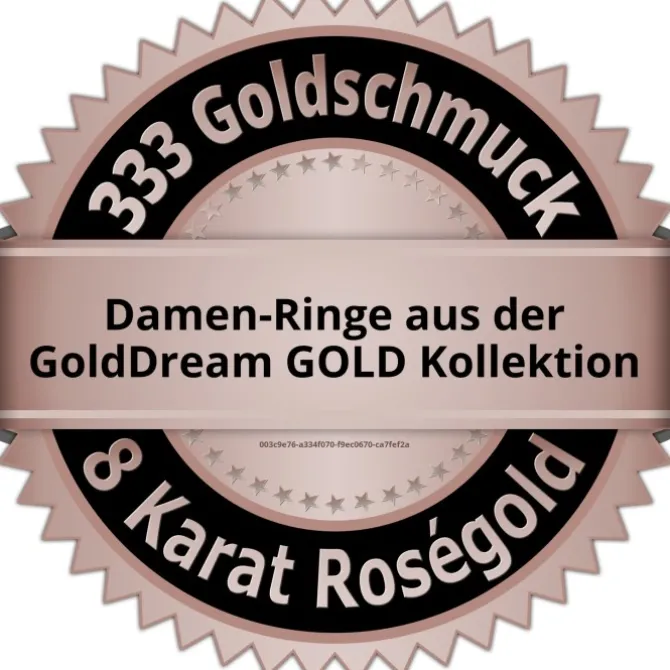 GoldDream Gold Doppel Ring Zirkonia weiß Gr.60 333er Rosegold GDR505E60