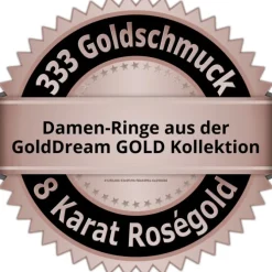 GoldDream Gold Doppel Ring Zirkonia weiß Gr.56 333er Rosegold GDR505E56
