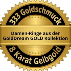 GoldDream Gold Doppel Ring Zirkonia weiß Gr.54 333er Gelbgold GDR505Y54