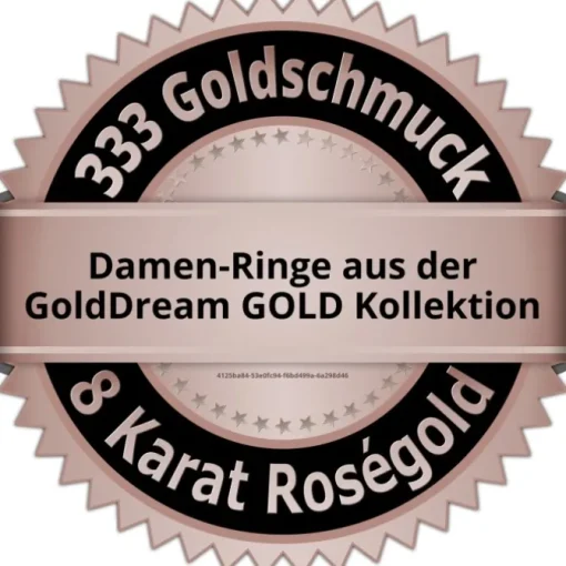 GoldDream Gold Doppel Ring Zirkonia weiß Gr.56 333er Rosegold GDR505E56