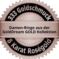 GoldDream Gold Doppel Ring Zirkonia weiß Gr.54 333er Rosegold GDR505E54