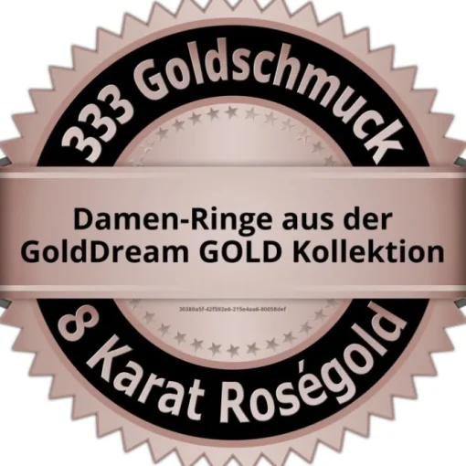 GoldDream Gold Doppel Ring Zirkonia weiß Gr.54 333er Rosegold GDR505E54
