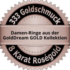 GoldDream Gold Doppel Ring Zirkonia weiß Gr.58 333er Rosegold GDR505E58