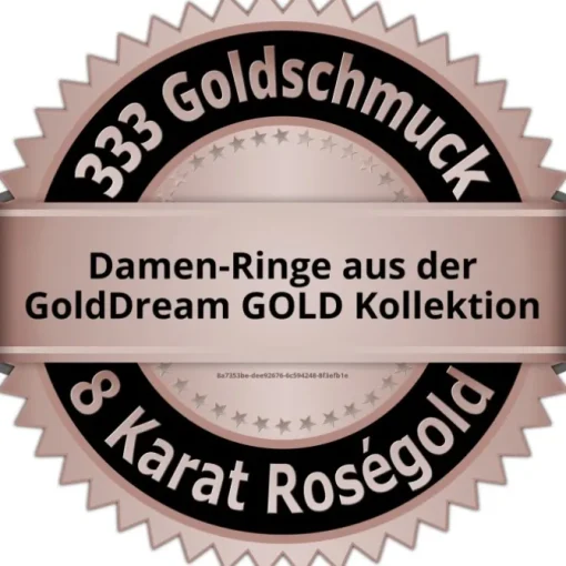 GoldDream Gold Doppel Ring Zirkonia weiß Gr.58 333er Rosegold GDR505E58