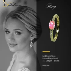 GoldDream Gold Ring Beauty Gr.58 Zirkonia weiß 333er Gelbgold GDR545Y58