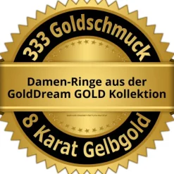 GoldDream Gold Ring Beauty Gr.56 Zirkonia weiß 333er Gelbgold GDR545Y56