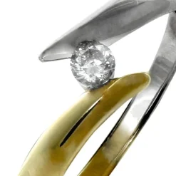 GoldDream Gold Ring Bicolor Zirkonia weiß Gr.58 333er Gelbgold GDR533T58